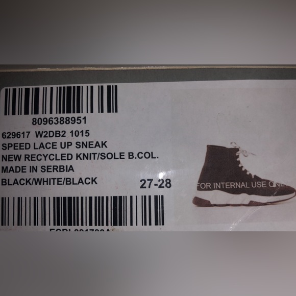 BALENCIAGA SPEED 2.0 LACE UP SS21.                    SIZE: 27-28 - Picture 5 of 5